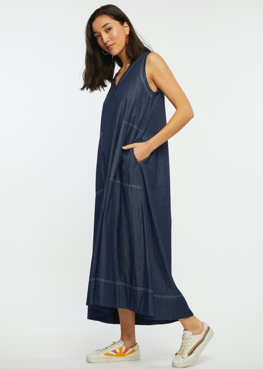 Women Zaket & Plover | W'S Denim Long Dress- Denim