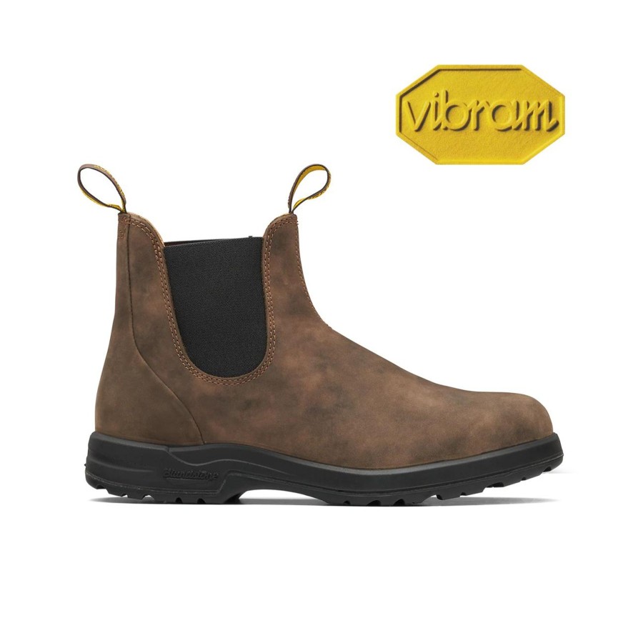 Men Blundstone Boots | All Terrain 2056-Vibram Sole Rustic Brown