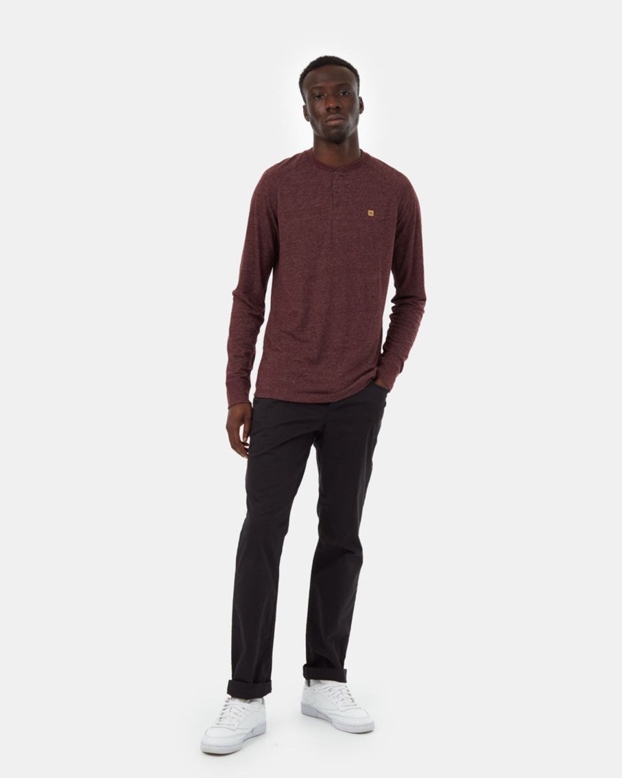 Men Ten Tree Shirts | M'S Hemp Classic Henley Longsleeve- Mulberry Heather