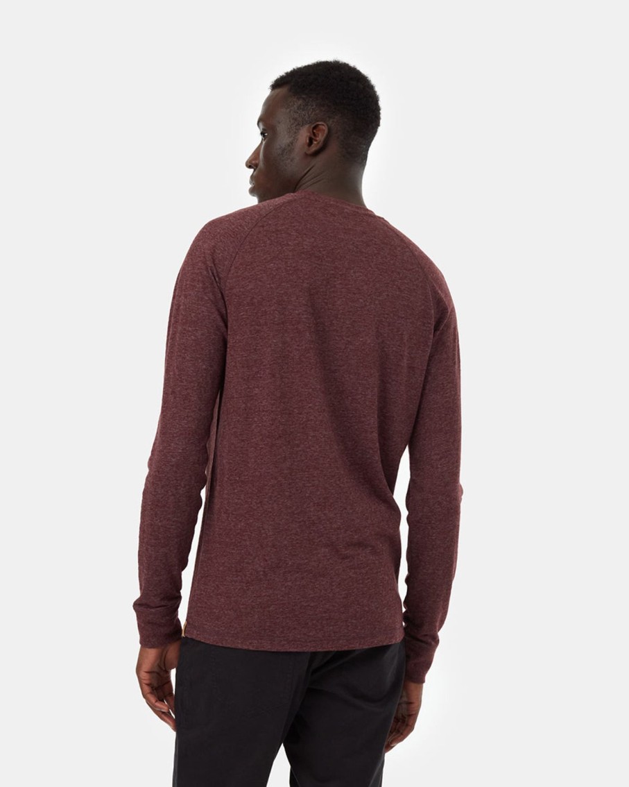 Men Ten Tree Shirts | M'S Hemp Classic Henley Longsleeve- Mulberry Heather