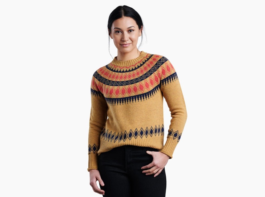 Women Kuhl Sweaters | W'S Wunderland Sweater-Honey