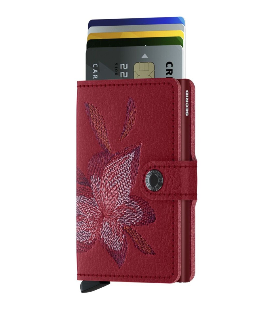 Women Secrid Wallets | Miniwallet-Stitch Magnolia Rosso