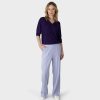 Women sandwich Sweaters | Fine Knit V-Neck Sweater-Parachute Purple