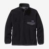 Men Patagonia Sweaters | M'S Synchilla® Snap-T® Fleece Pullover -Black W/Forge Grey