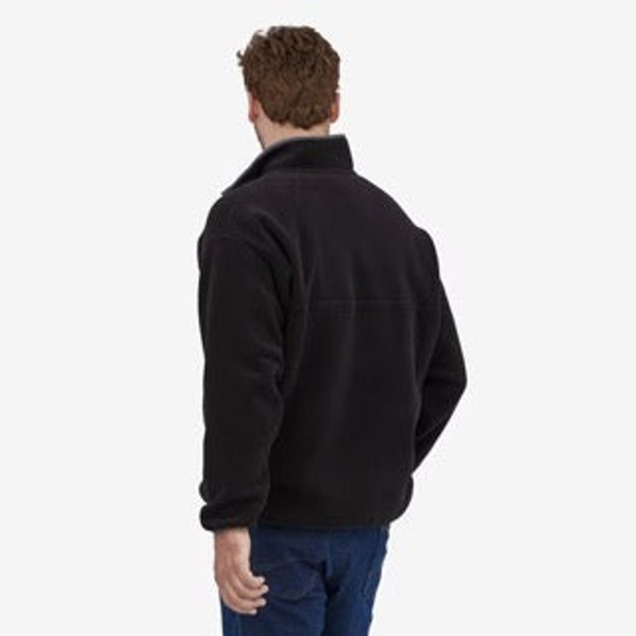 Men Patagonia Sweaters | M'S Synchilla® Snap-T® Fleece Pullover -Black W/Forge Grey