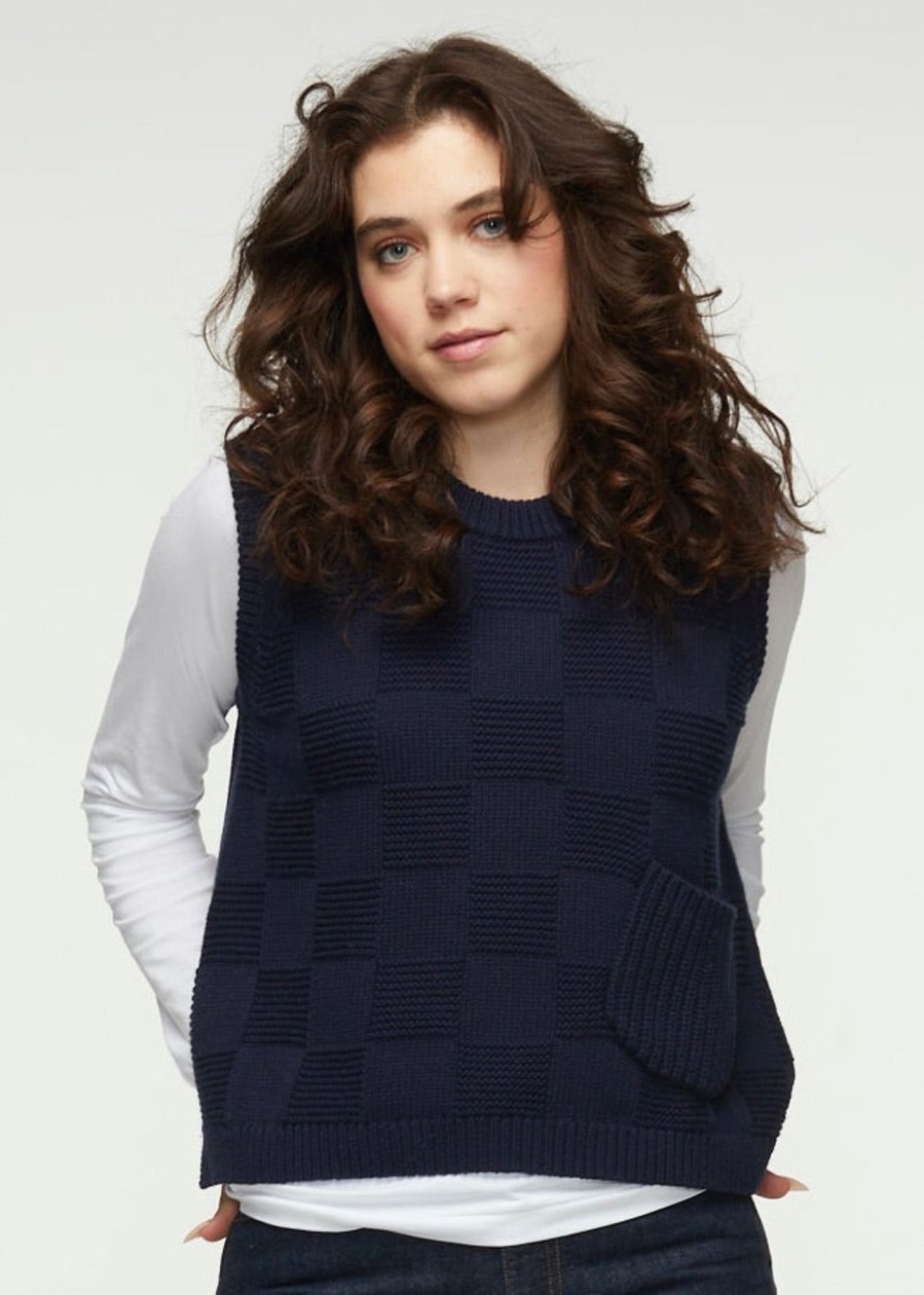 Women Zaket & Plover Sweaters | W'S Pocket Vest-Navy