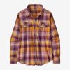 Women Patagonia Shirts | W'S Long-Sleeved Organic Cotton Midweight Fjord Flannel Shirt-Guides: Sun Rays