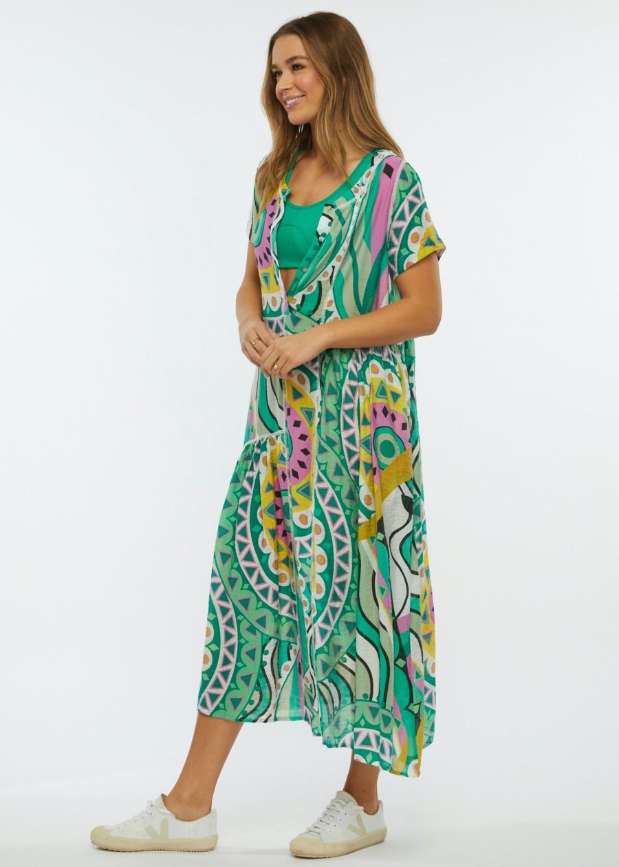 Women Zaket & Plover | W'S Gathered Midi Dress- Amalfi