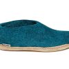 Women Glerups Slippers | Glerup Shoe-Petrol