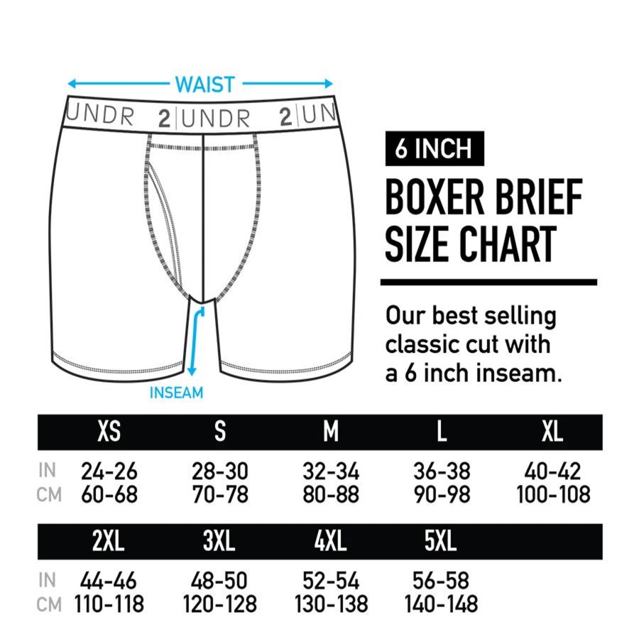 Men 2 UNDR | Swing Shift Boxer Brief-White Caps