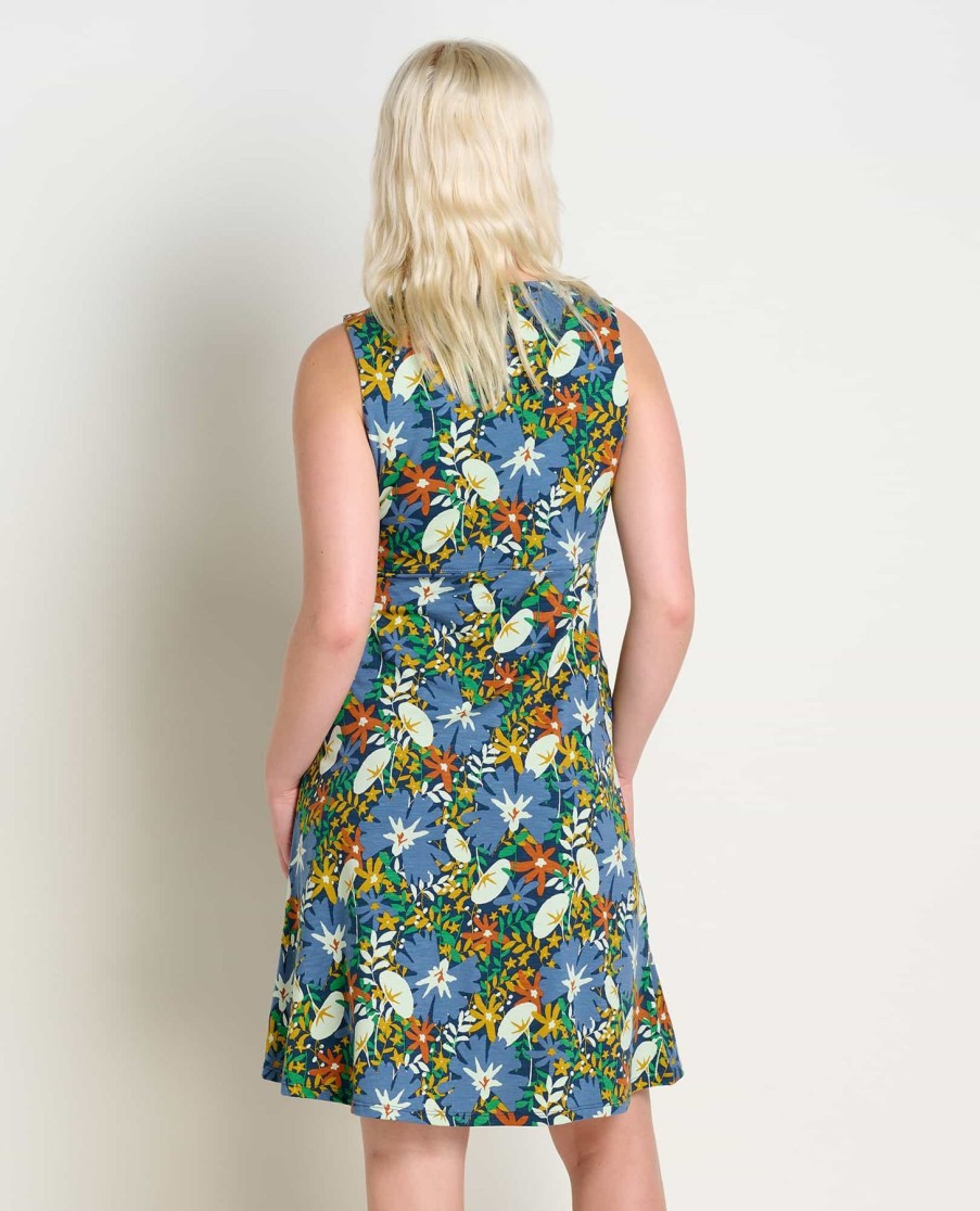 Women Toad&Co | W'S Rosemarie Sleeveless Dress- Midnight Floral Print