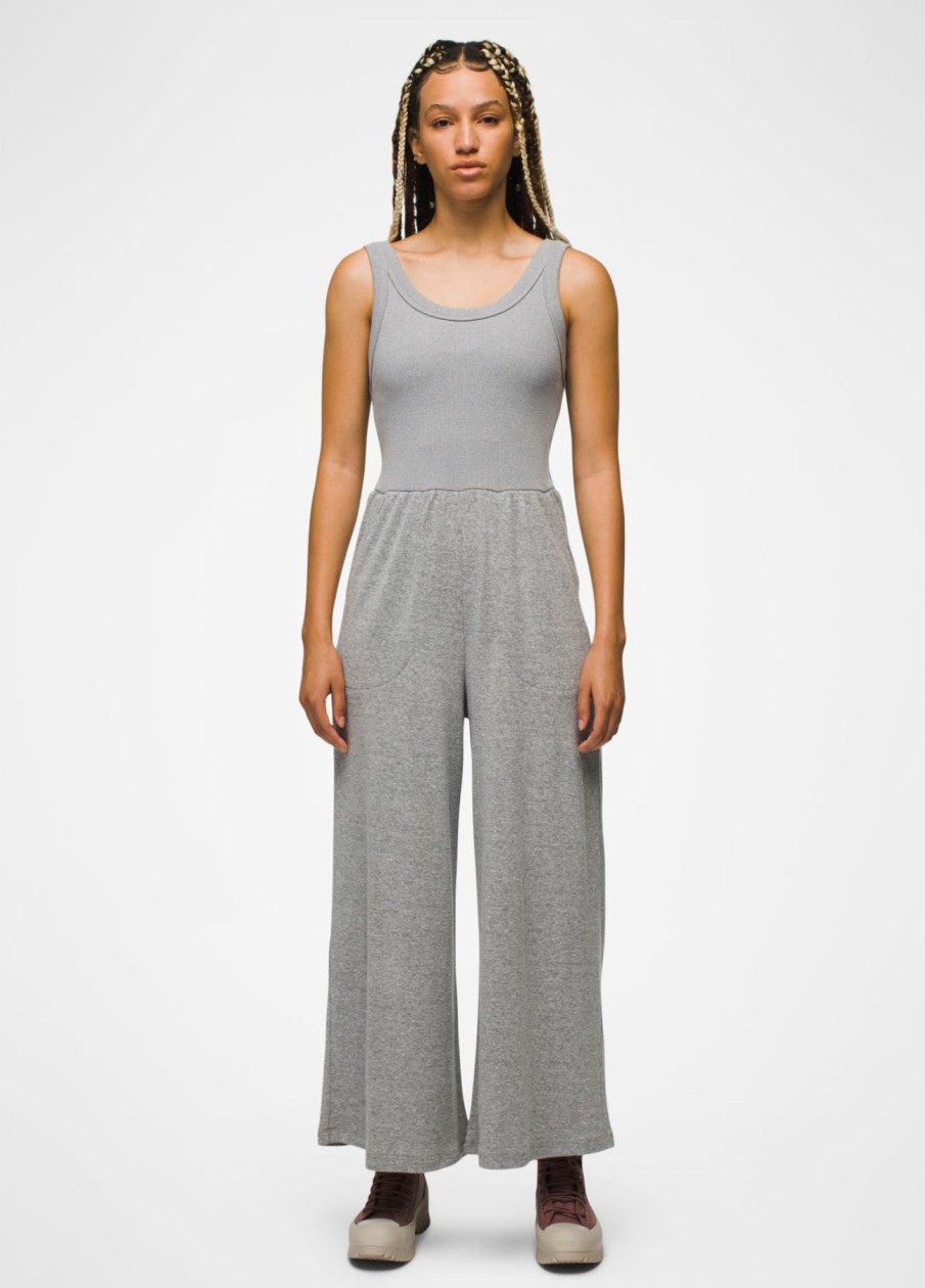 Women PrAna | W'S Cozy Up Bayjour Jumpsuit-Heather Grey