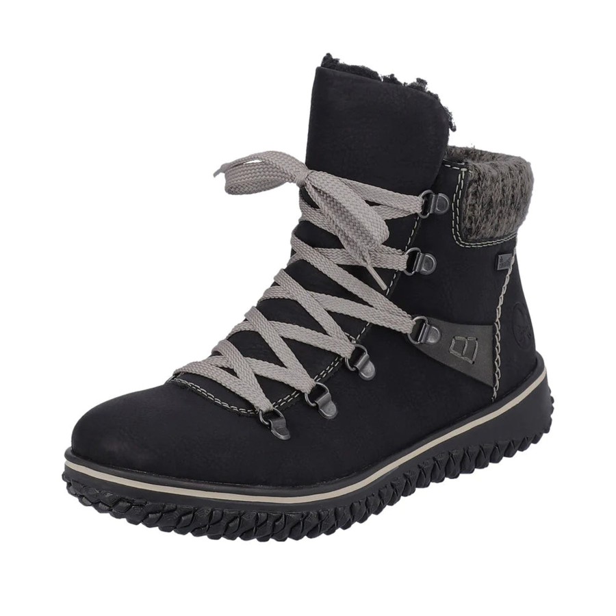 Women Rieker Boots | Z4238-00-Black Ankle Boot