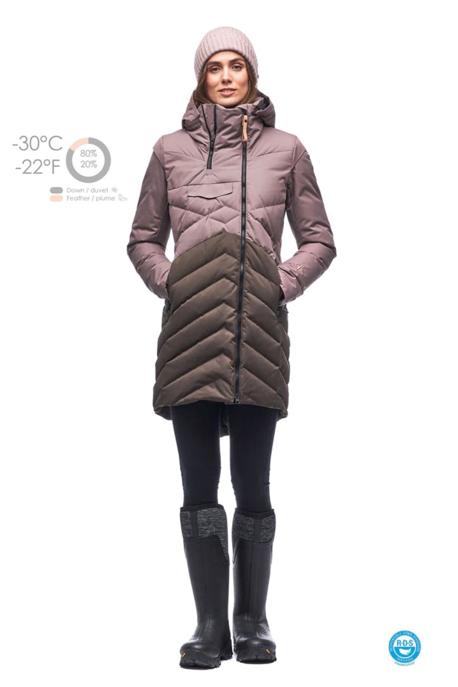 Women Indyeva Parkas | W'S Ayaba Parka Ii Rds-Peppercorn/Night Owl