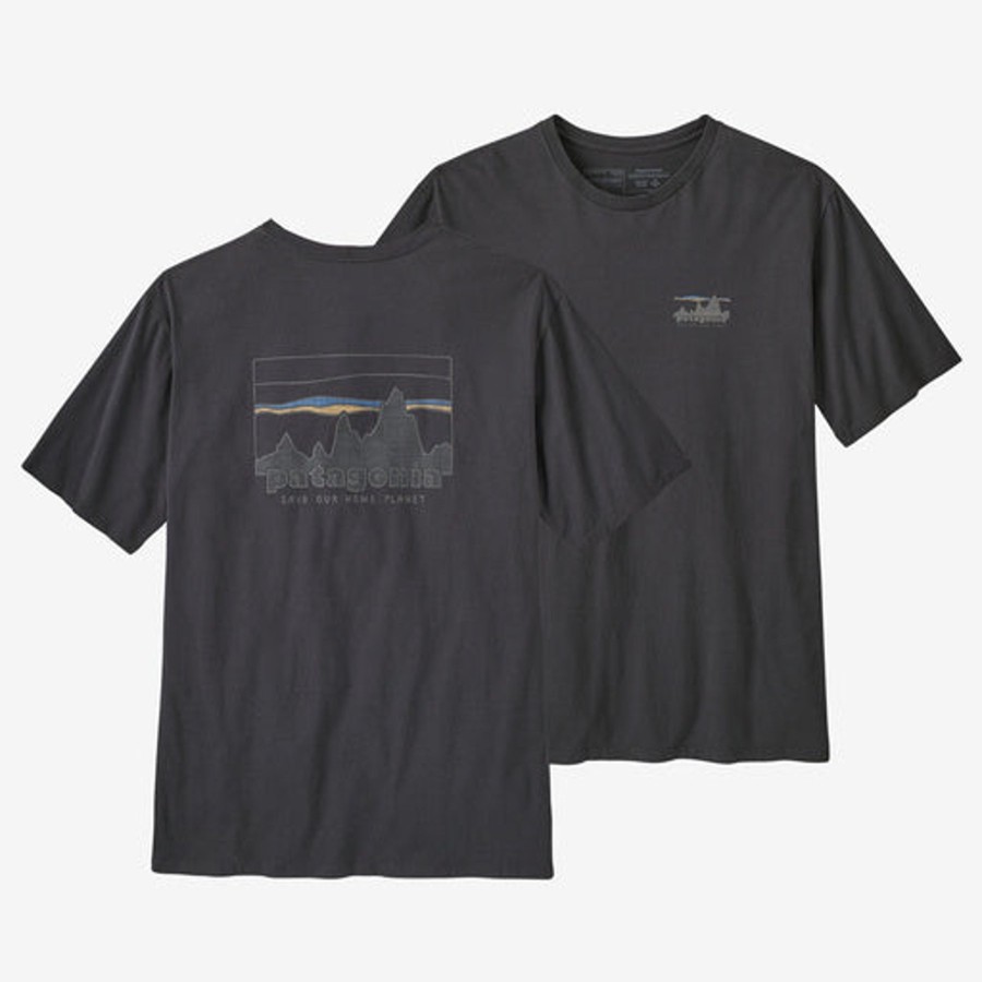 Men Patagonia Shirts | M'S '73 Skyline Organic T-Shirt-Ink Black