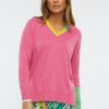 Women Zaket & Plover Sweaters | W'S Block Trim Sweater- Barbie