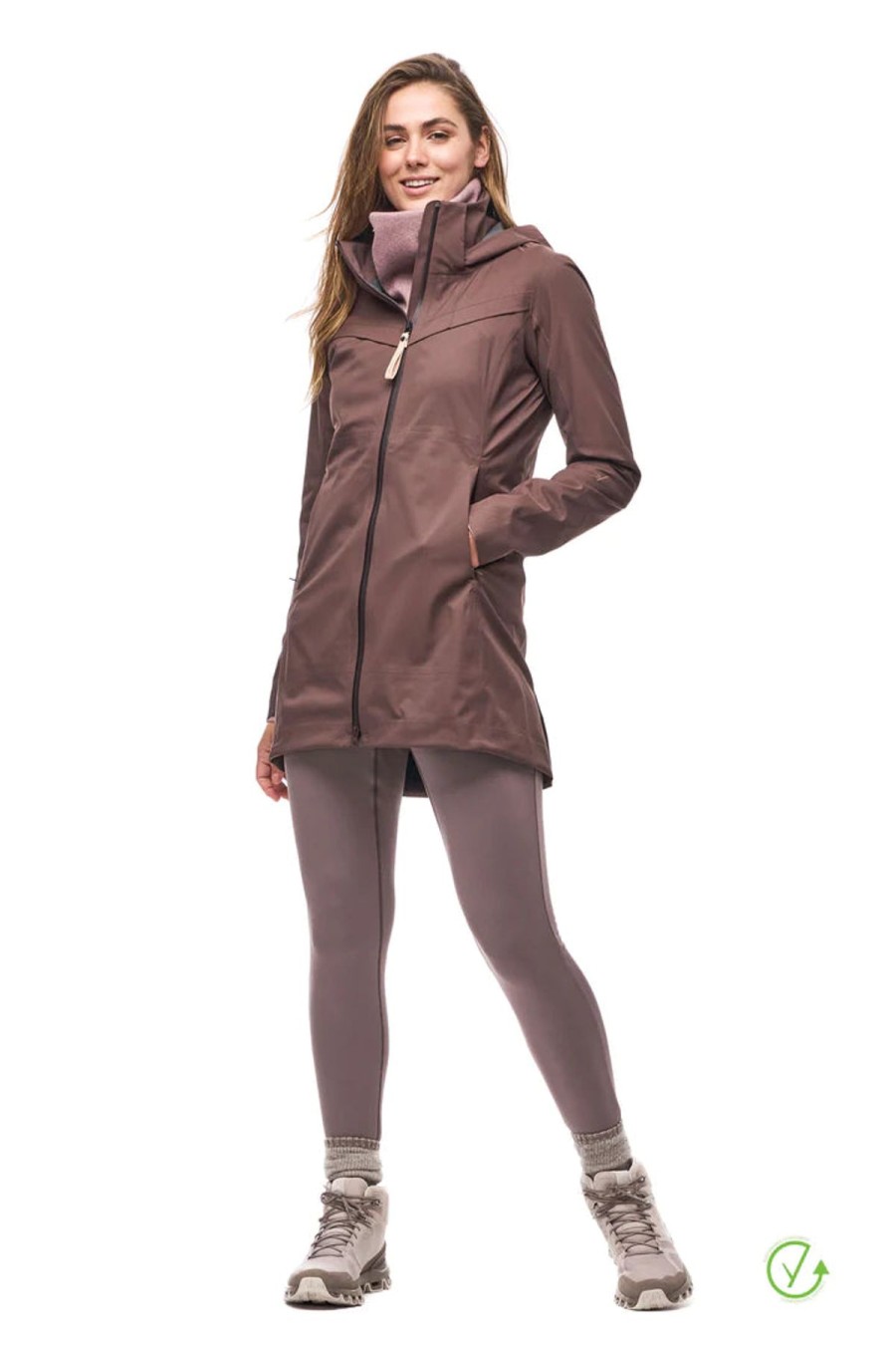 Women Indyeva Jackets | Kisa Ii Long Rain Jacket-Muddy