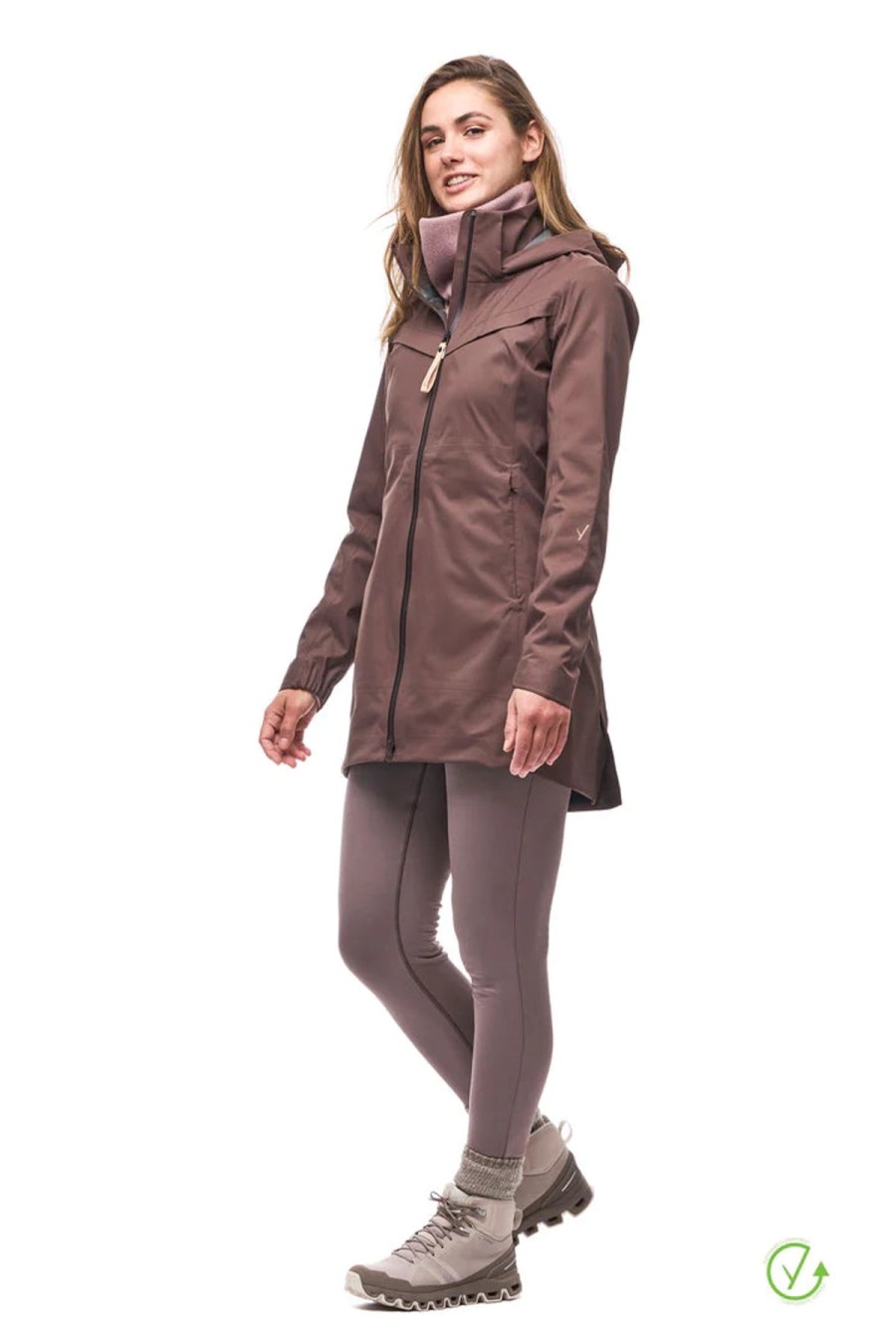 Women Indyeva Jackets | Kisa Ii Long Rain Jacket-Muddy