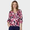 Women sandwich Shirts | Blouse With Hazy Blur Print-Foxglove