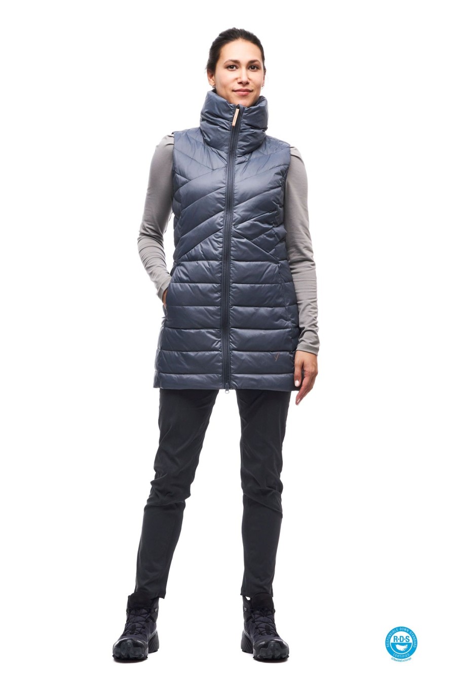 Women Indyeva Jackets | Kapa Rds Down Vest Full Zip- Night