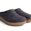 Men Haflinger Slippers | Haflinger Grizzly- Charcoal