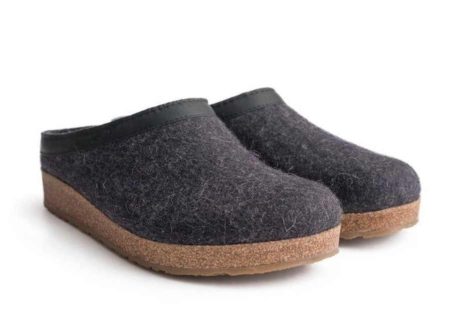 Men Haflinger Slippers | Haflinger Grizzly- Charcoal