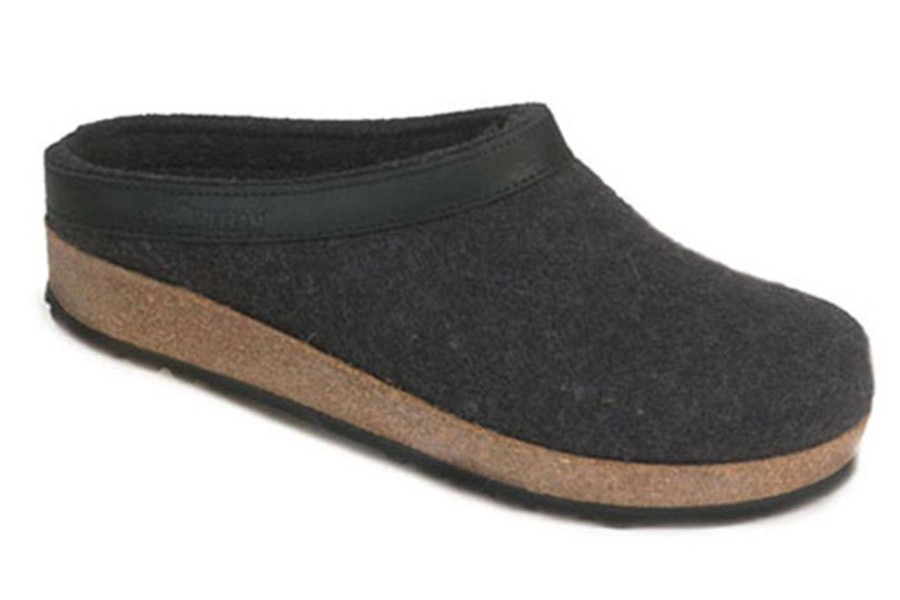 Men Haflinger Slippers | Haflinger Grizzly- Charcoal