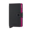 Women Secrid Wallets | Miniwallet-Matte Black & Fuchsia