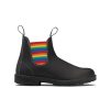 Women Blundstone Boots | Original 2105-Black With Rainbow Elastic & Contrast Stitching