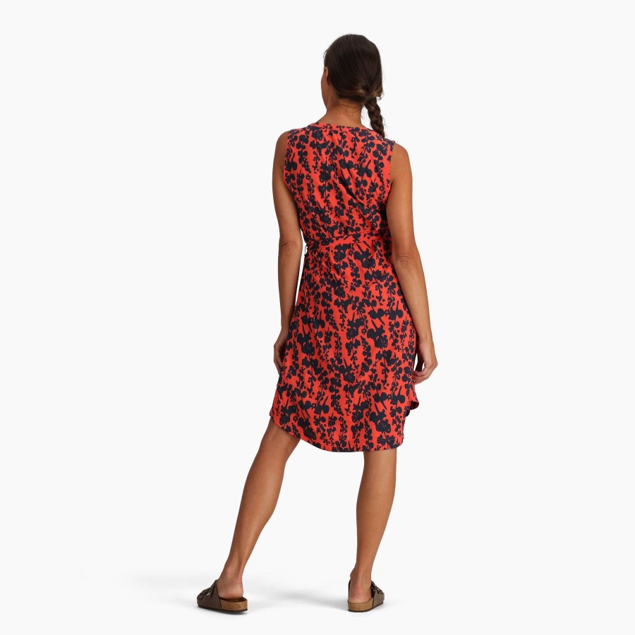 Women Royal Robbins Shirts | W'S Spotless Traveler Tank Dress- Cayenne Alamere Print