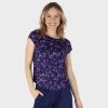 Women sandwich Shirts | Sleeveless Top With Print-Rhodonite Blue