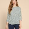 Women White Stuff Shirts | W'S Winnie Jersey Top- White Print