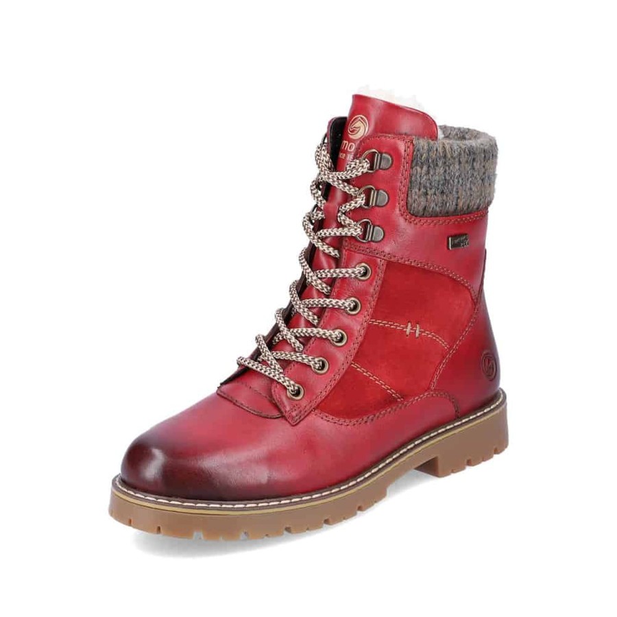 Women Rieker Boots | Winter Boots-D9378-35-Red