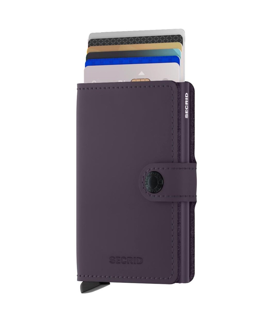 Women Secrid Wallets | Miniwallet-Matte Dark Purple