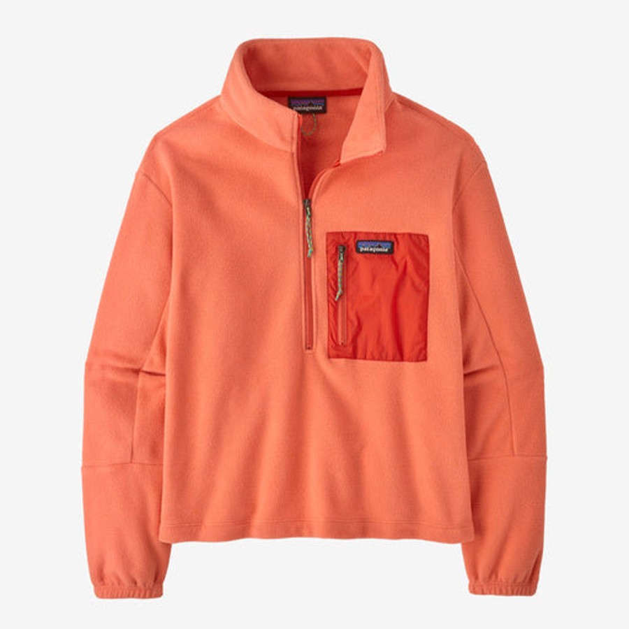 Women Patagonia Sweaters | W'S Microdini 1/2-Zip Fleece Pullover -Coho Coral