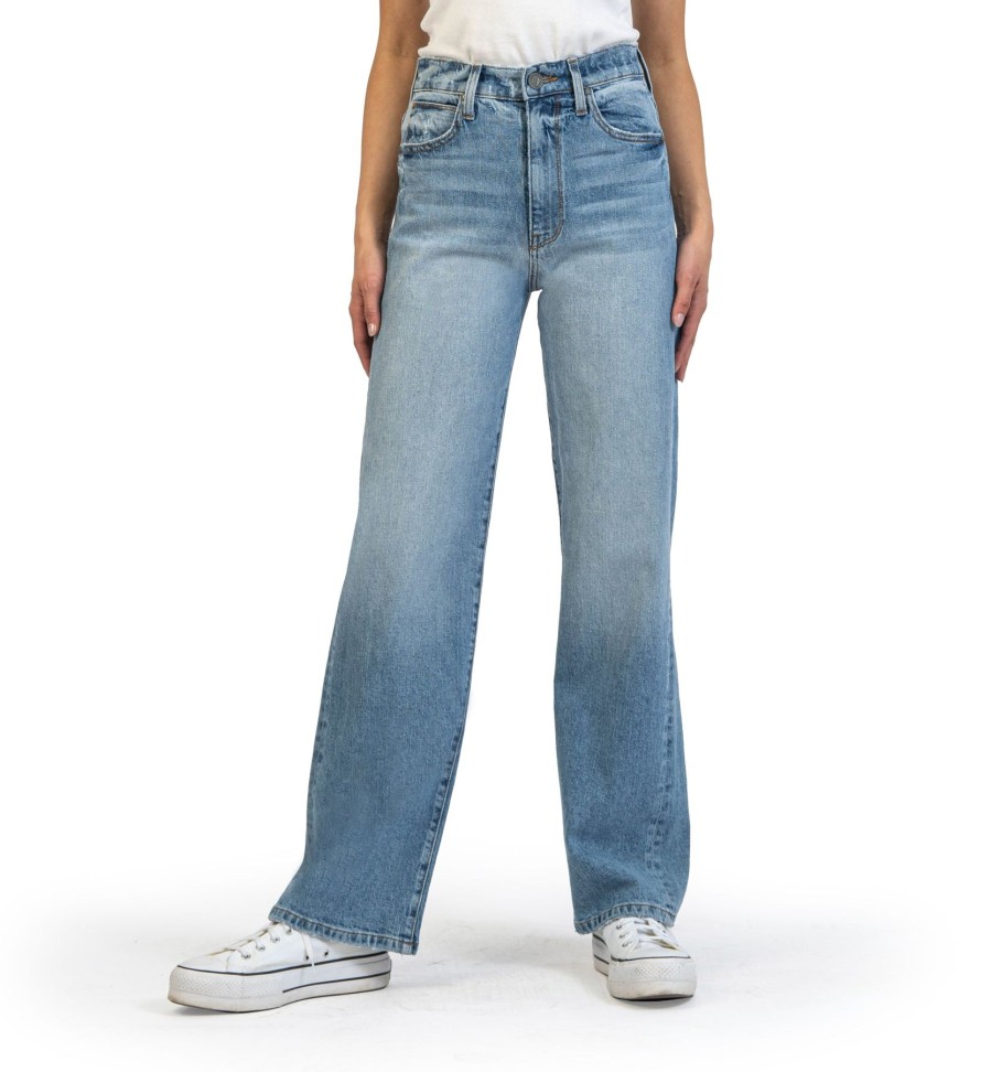 Women Kut Denim Pants | Sienna High Rise Wide Leg-Coach Wash