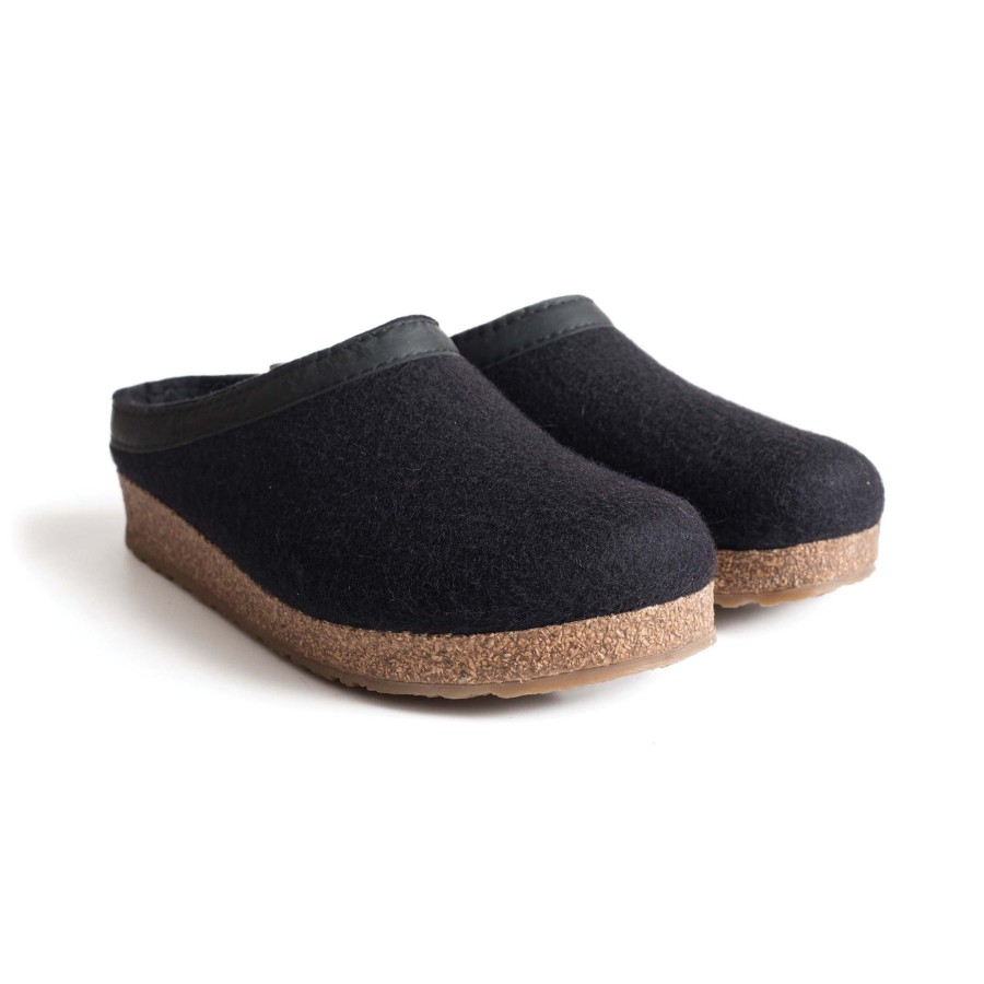 Men Halflinger Slippers | Haflinger Gzl-Charcoal/Graphite