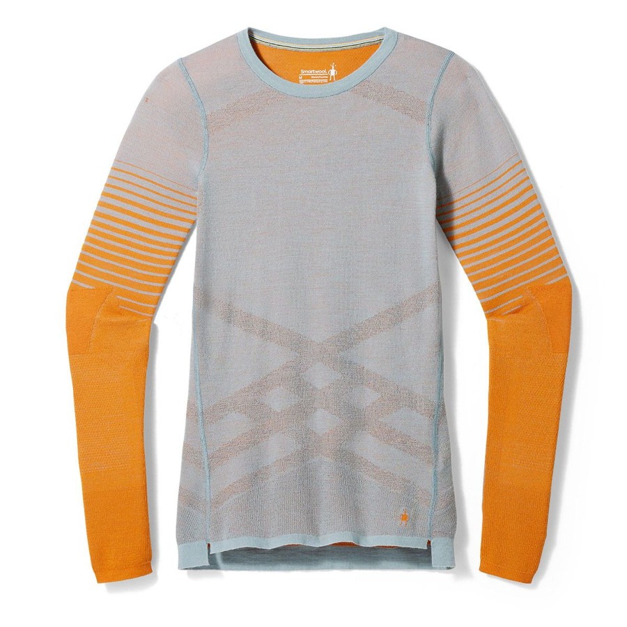 Women Smartwool | W'S Intraknit Merino 200 Pattern Crew-Lead Marmalade