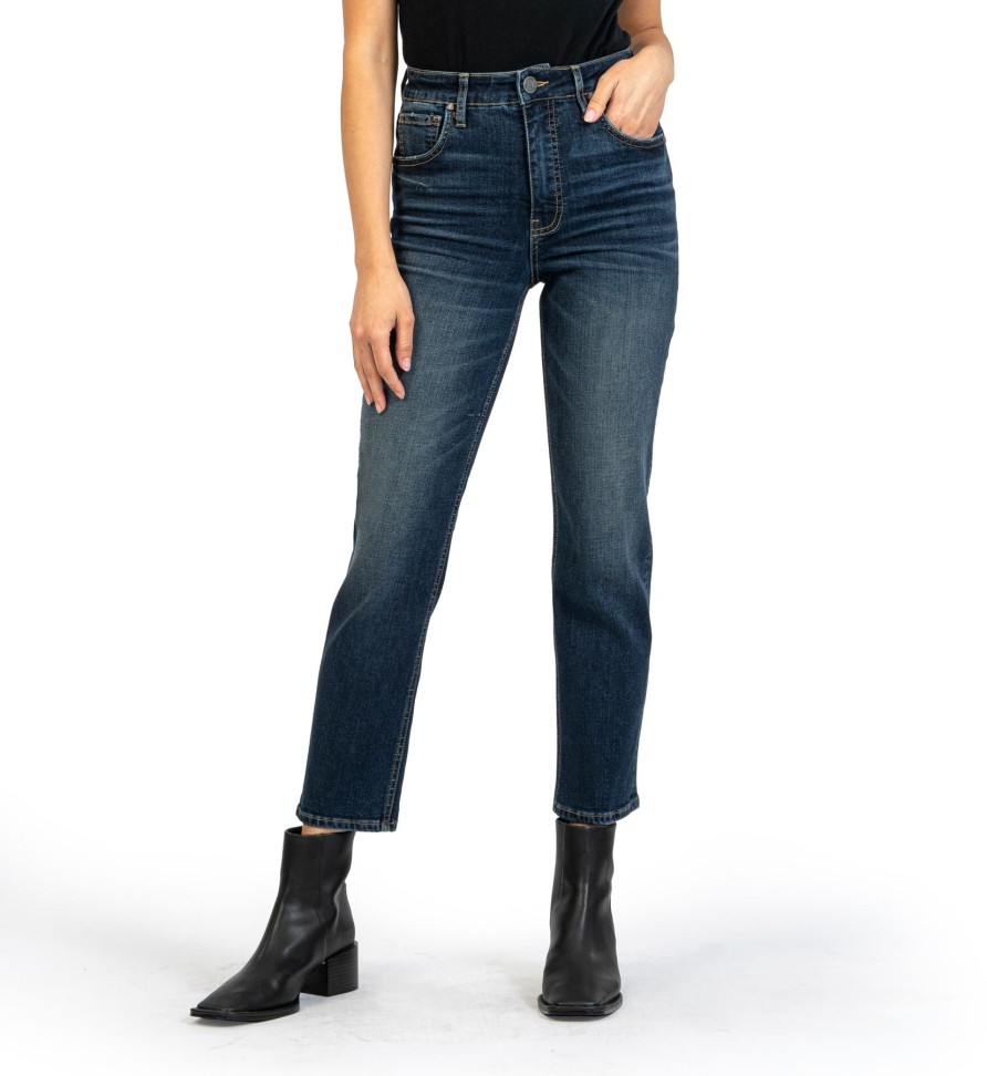 Women Kut Denim Pants | Elizabeth High Rise Fab Ab Straight-Resounding