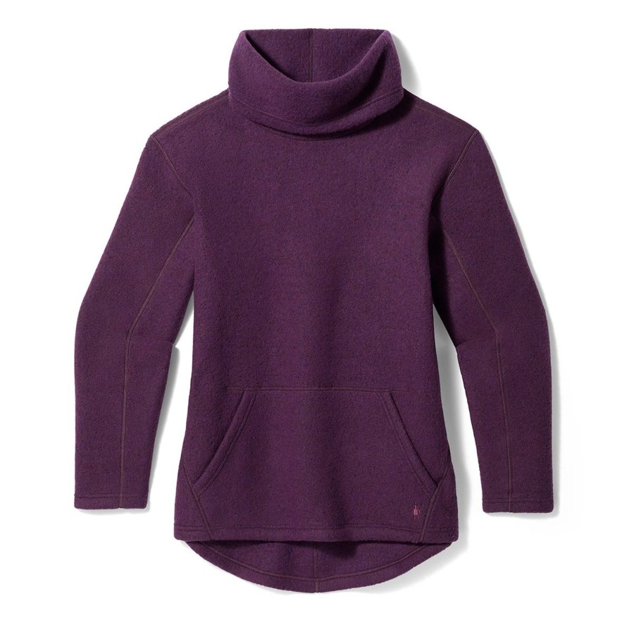 Women Smartwool Shirts | W'S Husdon Trail Fleece Pull Over-Egg Plant Heather