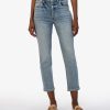 Women Kut Denim Pants | Elizabeth High Rise Crop Straight Legs-Supportive Wash