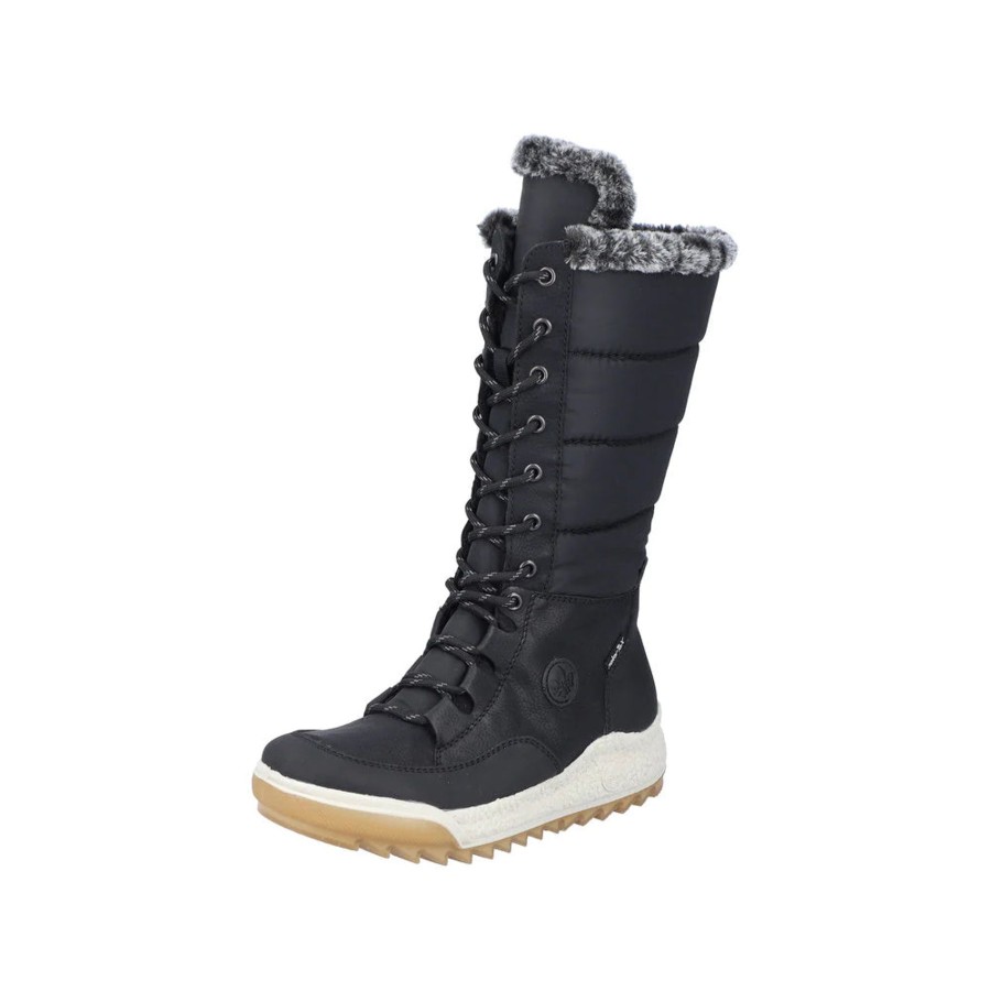 Women Rieker Boots | W'S Y4760-Aria Boot-Black