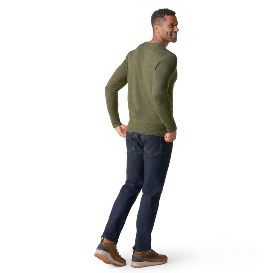 Men Smartwool Sweaters | M'S Sparwood Vneck-North Wood Heather Moss