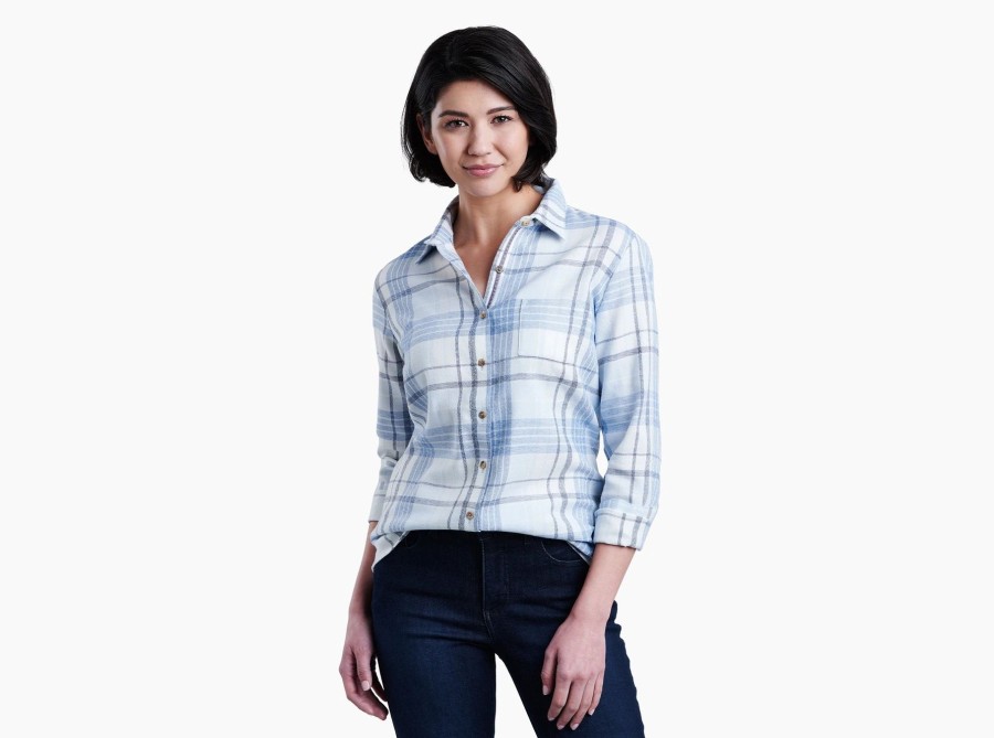 Women Kuhl Shirts | W'S Kamila Flannel-Glacier