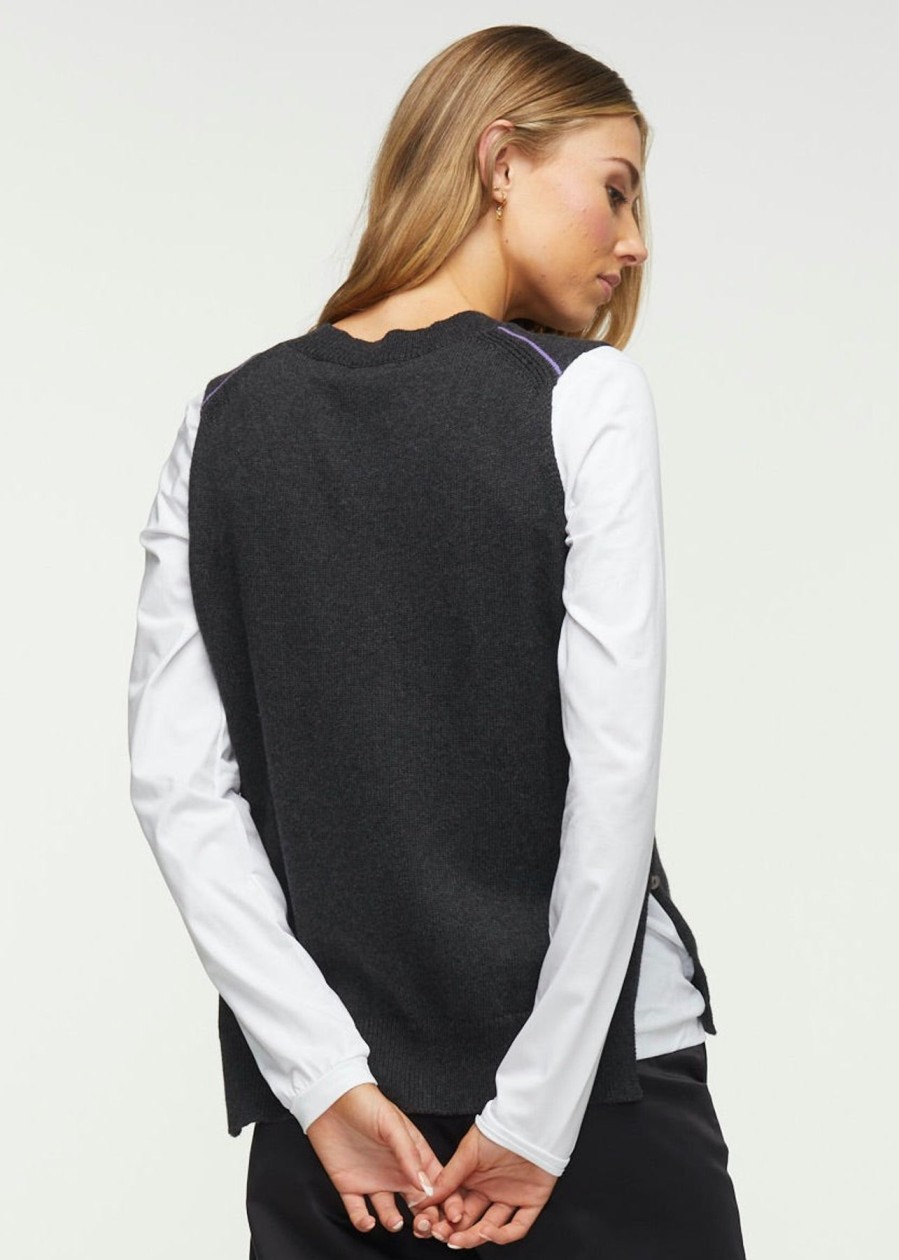 Women Zaket & Plover Sweaters | W'S Essential Vest- Charcoal