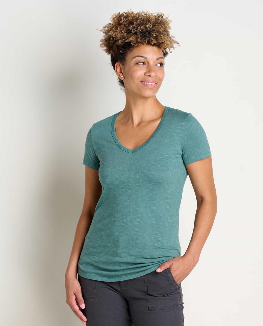 Women Toad&Co Shirts | W'S Marley Short Sleeve Tee- Silver Pine