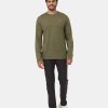 Men Ten Tree Sweaters | M'S Classic Long Sleeve- Olive Night Green Heather