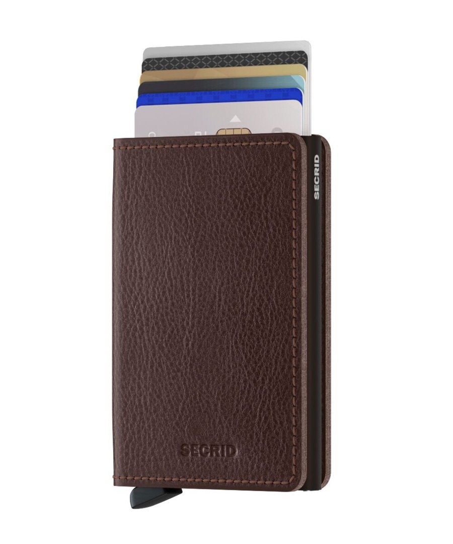 Women Secrid Wallets | Slimwallet-Vegetable Tanned Leather -Espresso Brown