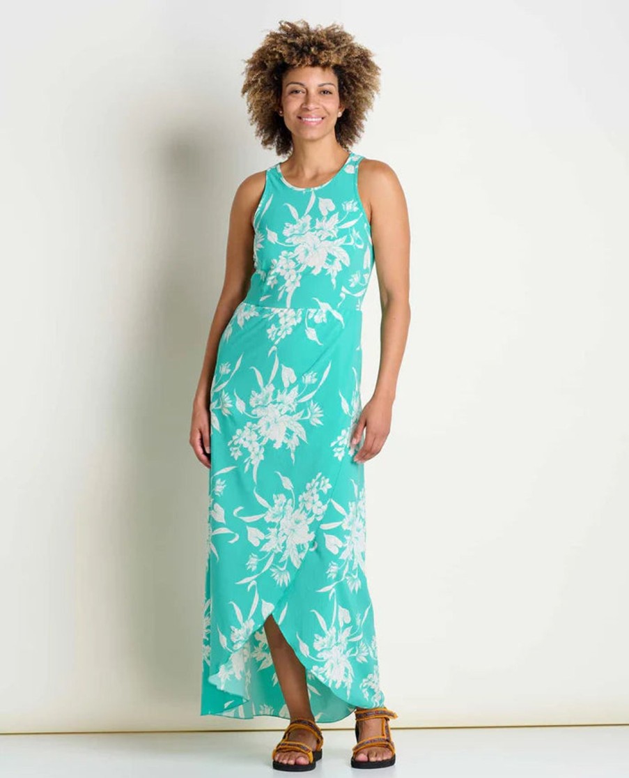 Women Toad&Co | W'S Sunkissed Maxi Dress- Salt Leaf Texture