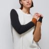 Women Zaket & Plover Sweaters | Colorblock Rib Sweater-White